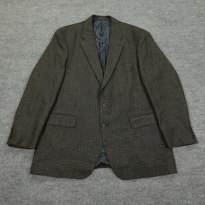 Ralph Lauren Blazer Men 48 Tall Brown Wool Glen Plaid Sport Coat Dillards